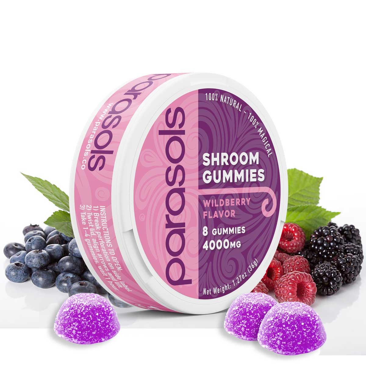 Non Detect Shroom Gummies - Wildberry 6000 mg