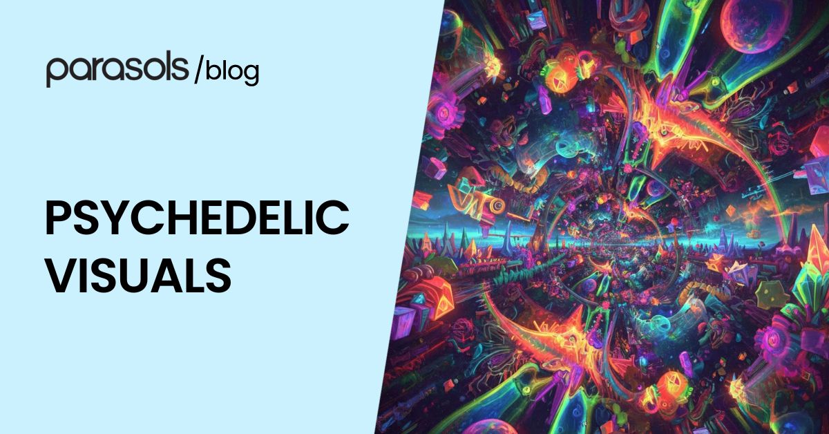Psychedelic visuals with breathing colors, rippling patterns, and trippy geometric shapes creating an immersive and surreal visual experience.